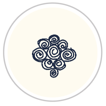 Navy Blue & Pale Cream #1273-171