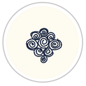 Navy Blue & Pale Cream #1273-171