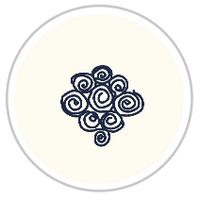 Navy Blue & Pale Cream #1273-171