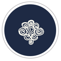 Navy Blue & Pale Cream #1273-172