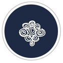 Navy Blue & Pale Cream #1273-172
