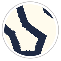 Navy Blue & Pale Cream #1273-391