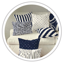 Navy Blue & Pale Cream #1273