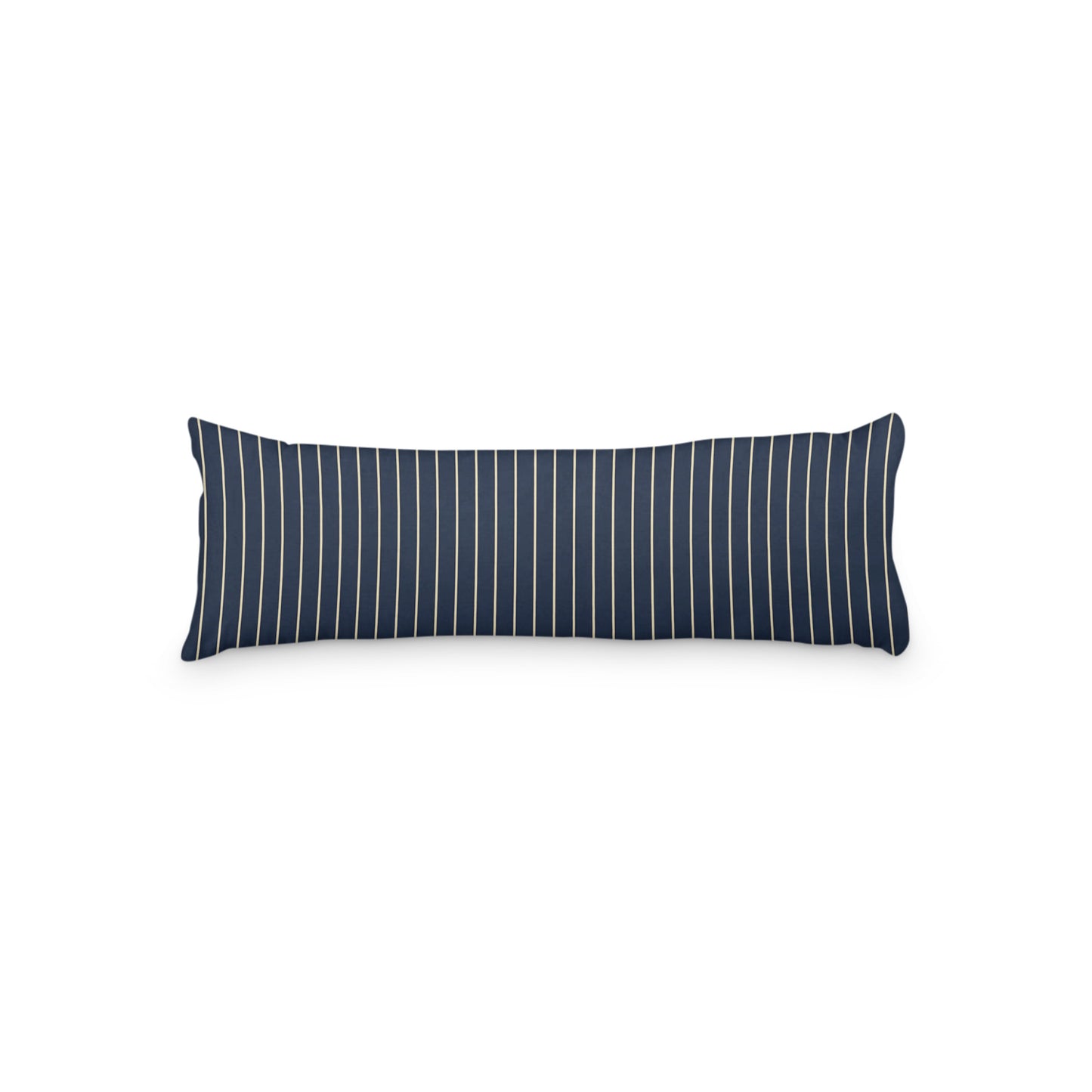 Navy Blue Microfiber Body Pillow with Fine Tan Stripes, MFBP-1274-152,  20 x 54 inches