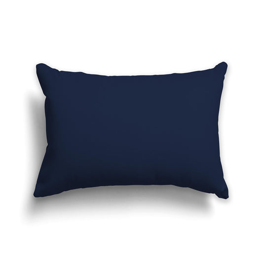 Solid Navy Blue Throw Pillow | Faux Suede | 20 x 14 inches