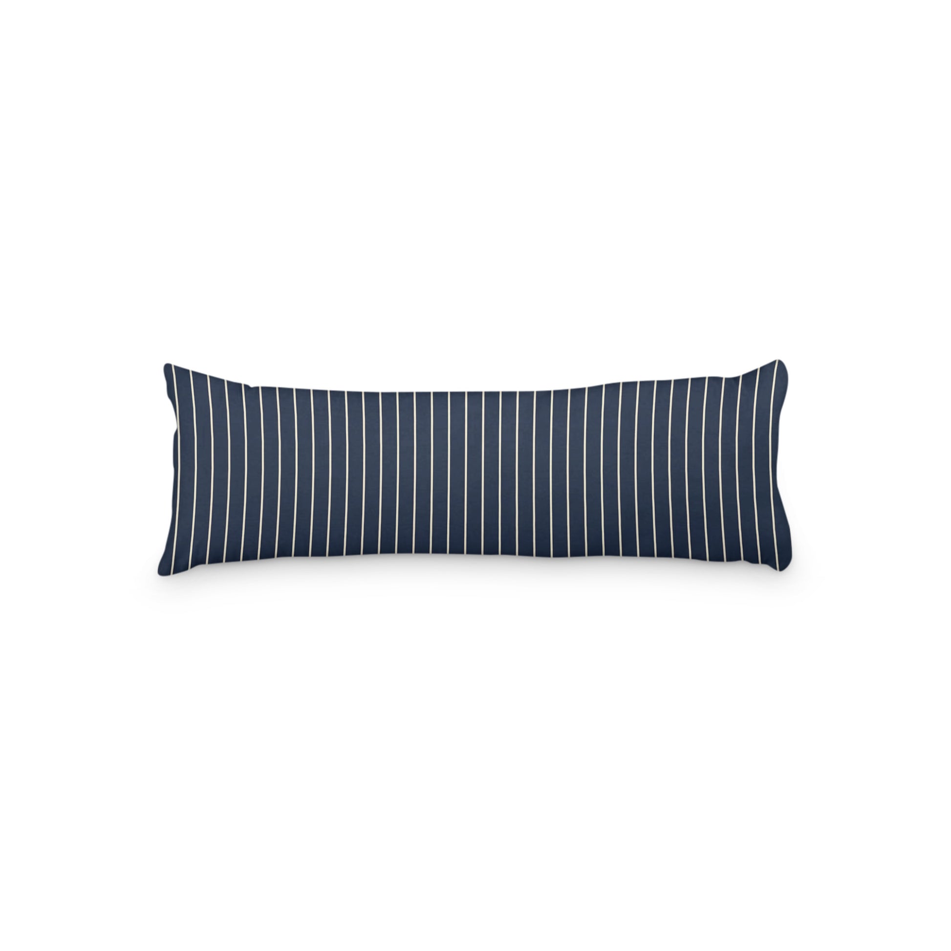 Navy Blue Microfiber Body Pillow with Fine Beige Stripes, MFBP-1275-152,  20 x 54 inches