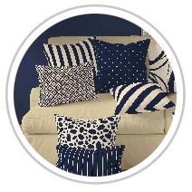 Navy Blue & Beige #1275