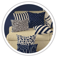 Navy Blue & Beige #1275