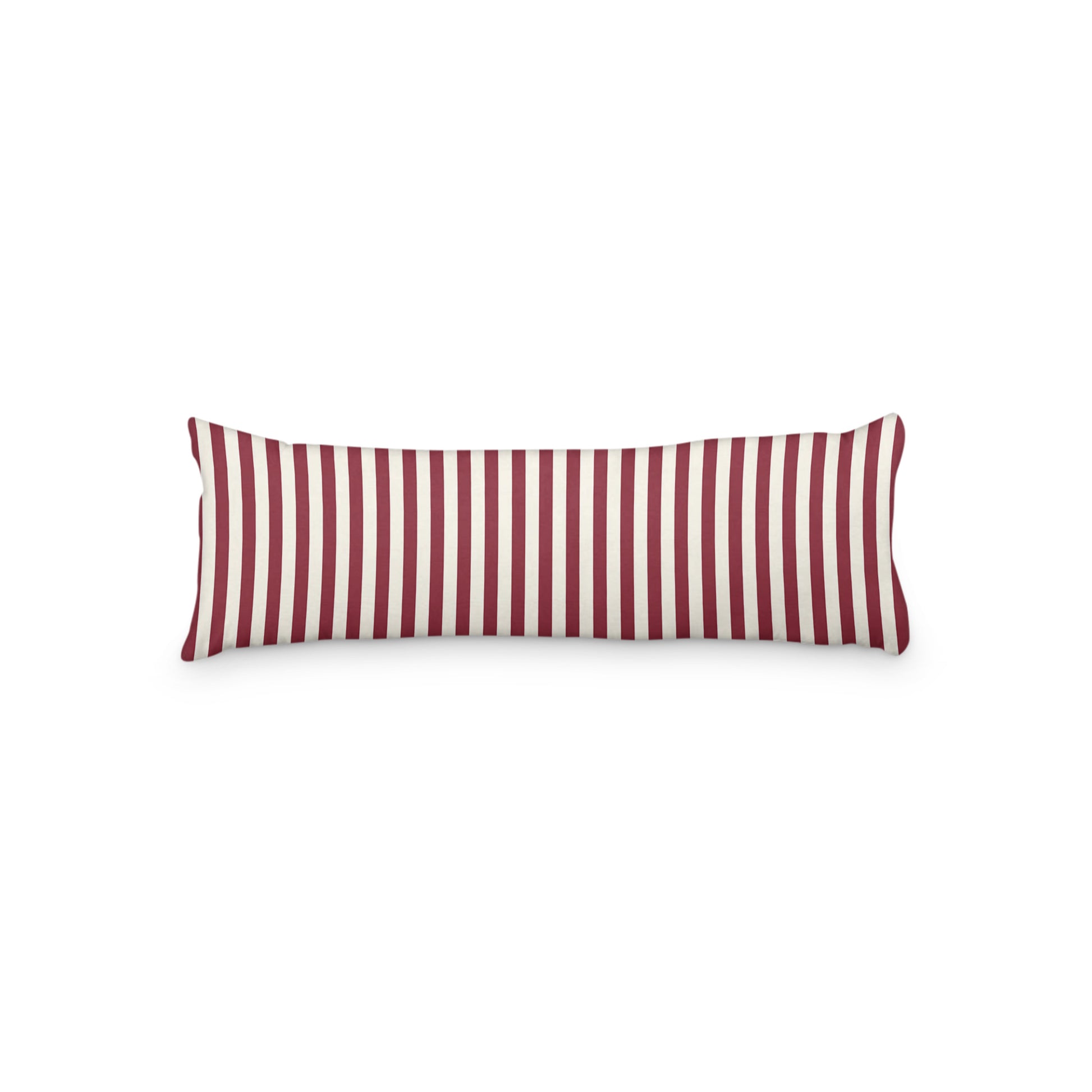 Pale Cream Microfiber Body Pillow with Burgundy Red Bars, MFBP-1283-051,  20 x 54 inches