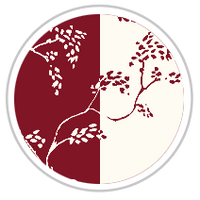 Burgundy Red & Pale Cream #1283-181