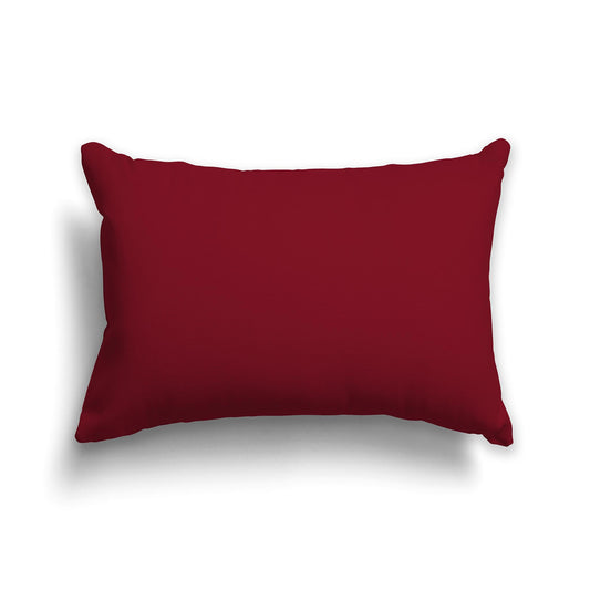 Solid Burgundy Red Throw Pillow | Faux Suede | 20 x 14 inches