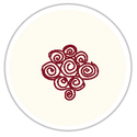Burgundy Red & Pale Cream #1283-171