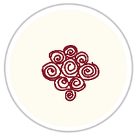 Burgundy Red & Pale Cream #1283-171