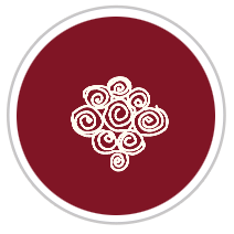 Burgundy Red & Pale Cream #1283-172