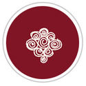 Burgundy Red & Pale Cream #1283-172