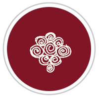 Burgundy Red & Pale Cream #1283-172