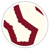 Burgundy Red & Pale Cream #1283-391