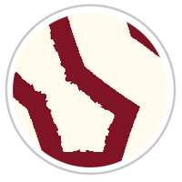 Burgundy Red & Pale Cream #1283-391