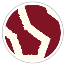 Burgundy Red & Pale Cream #1283-392