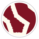 Burgundy Red & Pale Cream #1283-392