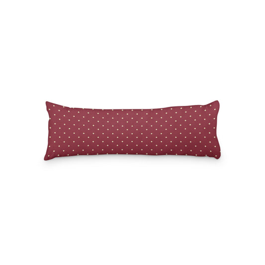 Burgundy Red Microfiber Body Pillow with Tan Diamonds, MFBP-1284-102,  20 x 54 inches