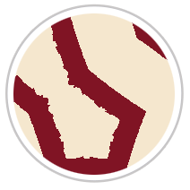 Burgundy Red & Beige #1285-391