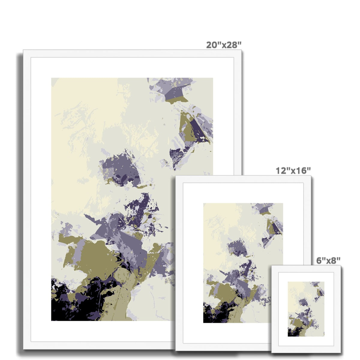 Framed Graphic Art Print, White Mat - 6x8, 8x12, 11x14, 12x16, 16x20, 18x24, 20x28 inches | FPV-1260-7694