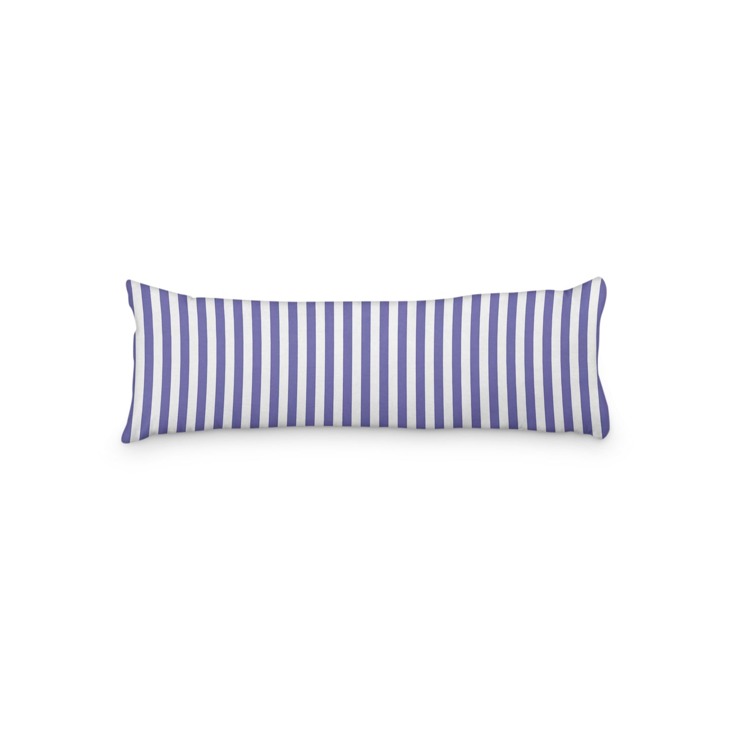 White Microfiber Body Pillow with Purple Bars, MFBP-1300-051, 20 x 54 inches