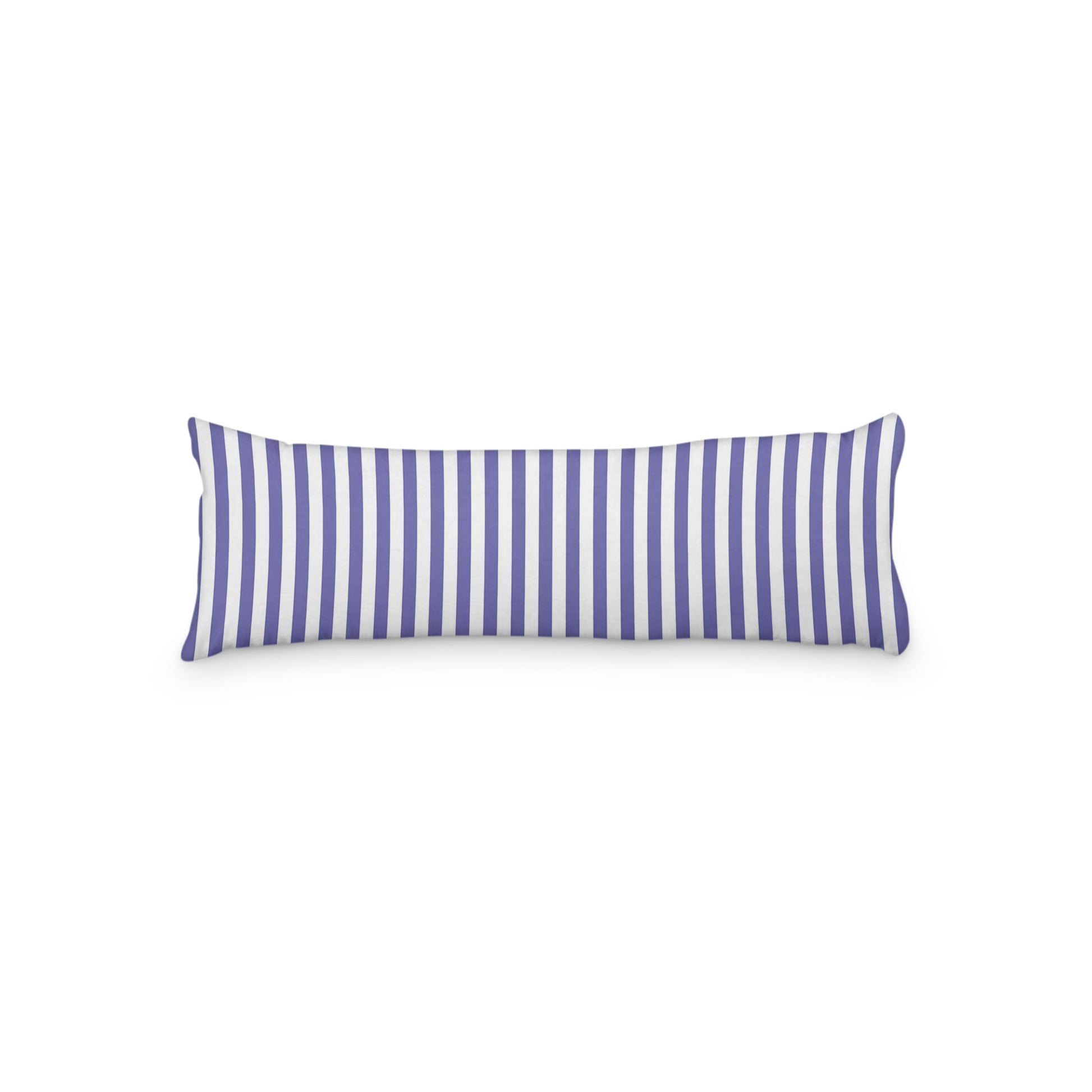 White Microfiber Body Pillow with Purple Bars, MFBP-1300-051, 20 x 54 inches