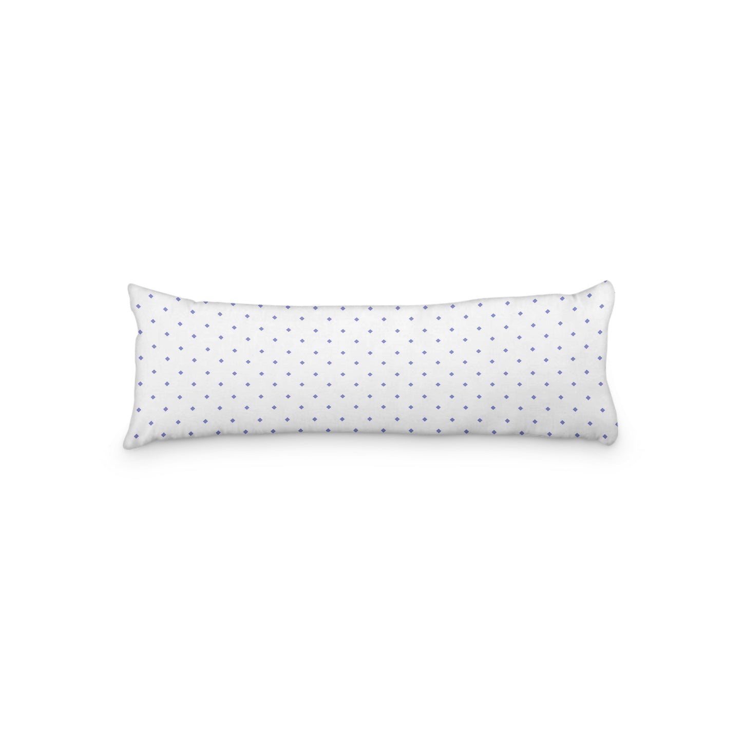 White Microfiber Body Pillow with Purple Diamonds, MFBP-1300-101,  20 x 54 inches
