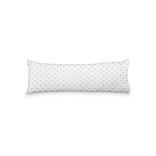 White Microfiber Body Pillow with Purple Diamonds, MFBP-1300-101,  20 x 54 inches