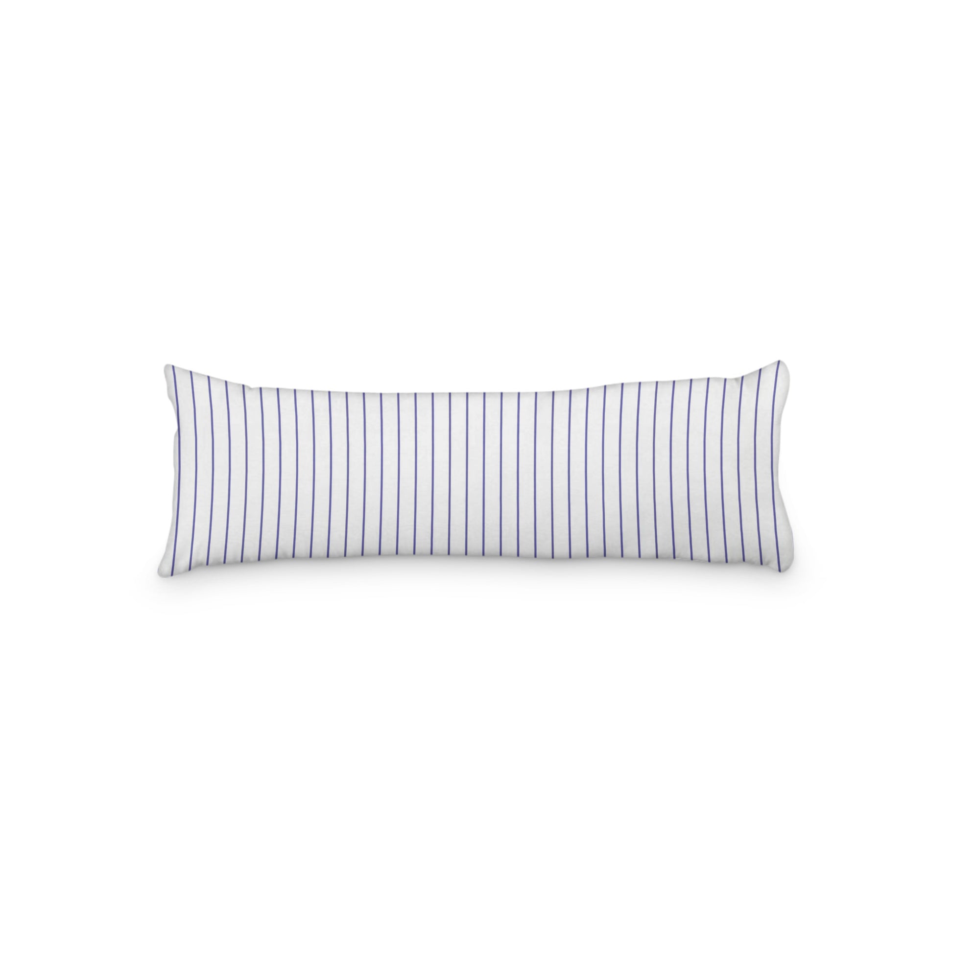 White Microfiber Body Pillow with Fine Purple Stripes, MFBP-1300-151, 20 x 54 inches