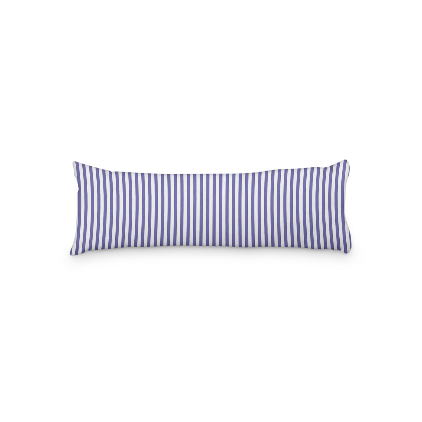 White Microfiber Body Pillow with Thin Purple Bars, MFBP-1300-241, 20 x 54 inches