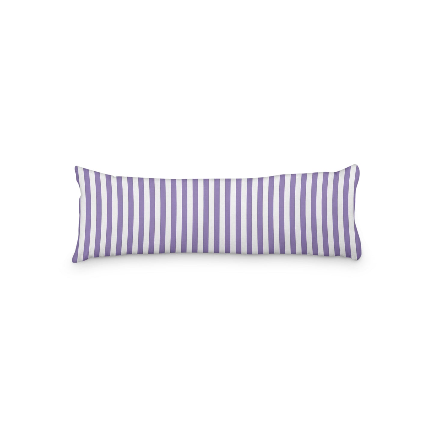 White Microfiber Body Pillow with Purple Bars, MFBP-1320-051, 20 x 54 inches