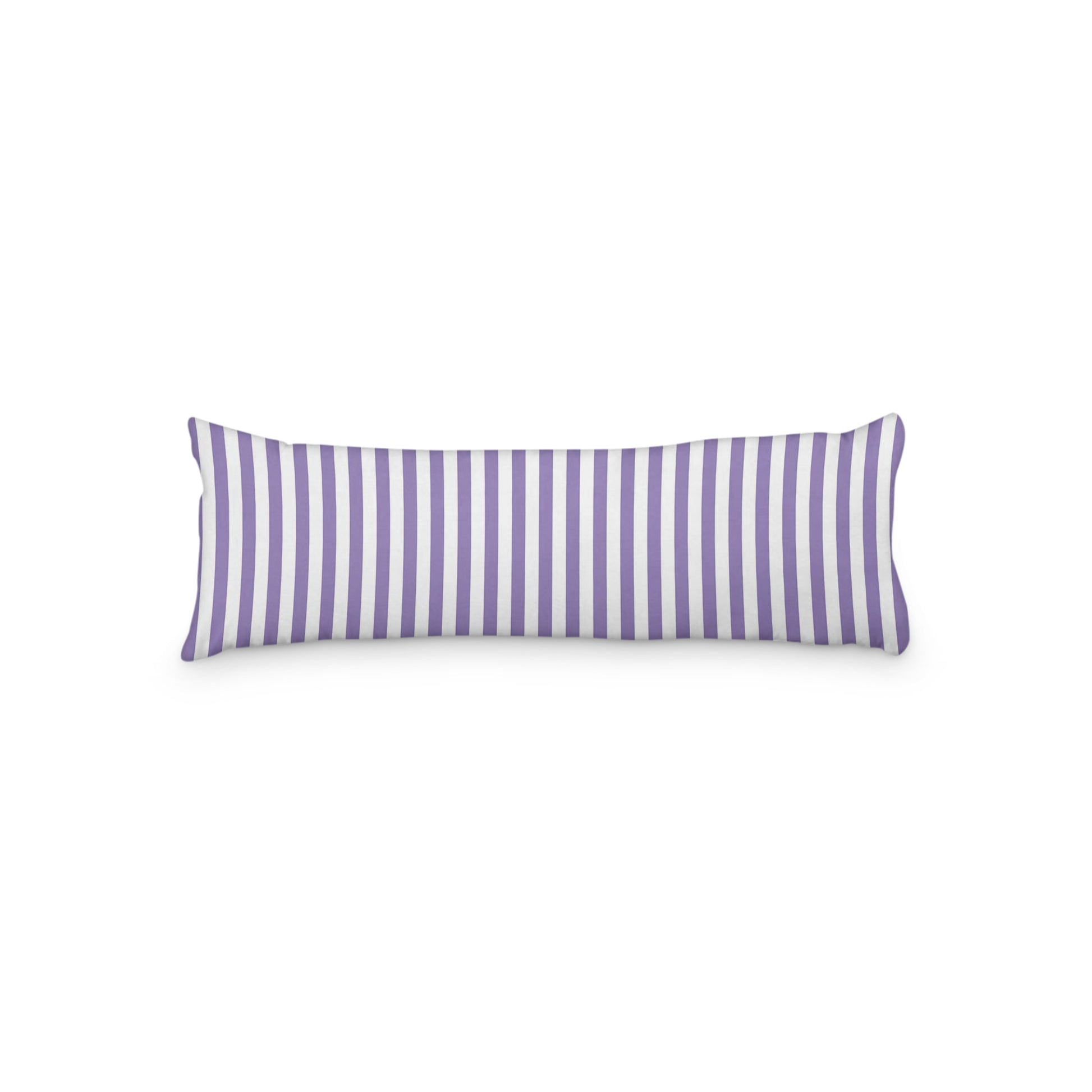 White Microfiber Body Pillow with Purple Bars, MFBP-1320-051, 20 x 54 inches