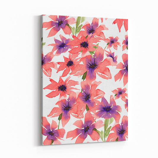 Floral Watercolor 1340 - 6"x8" Slim Canvas Fine Art Print