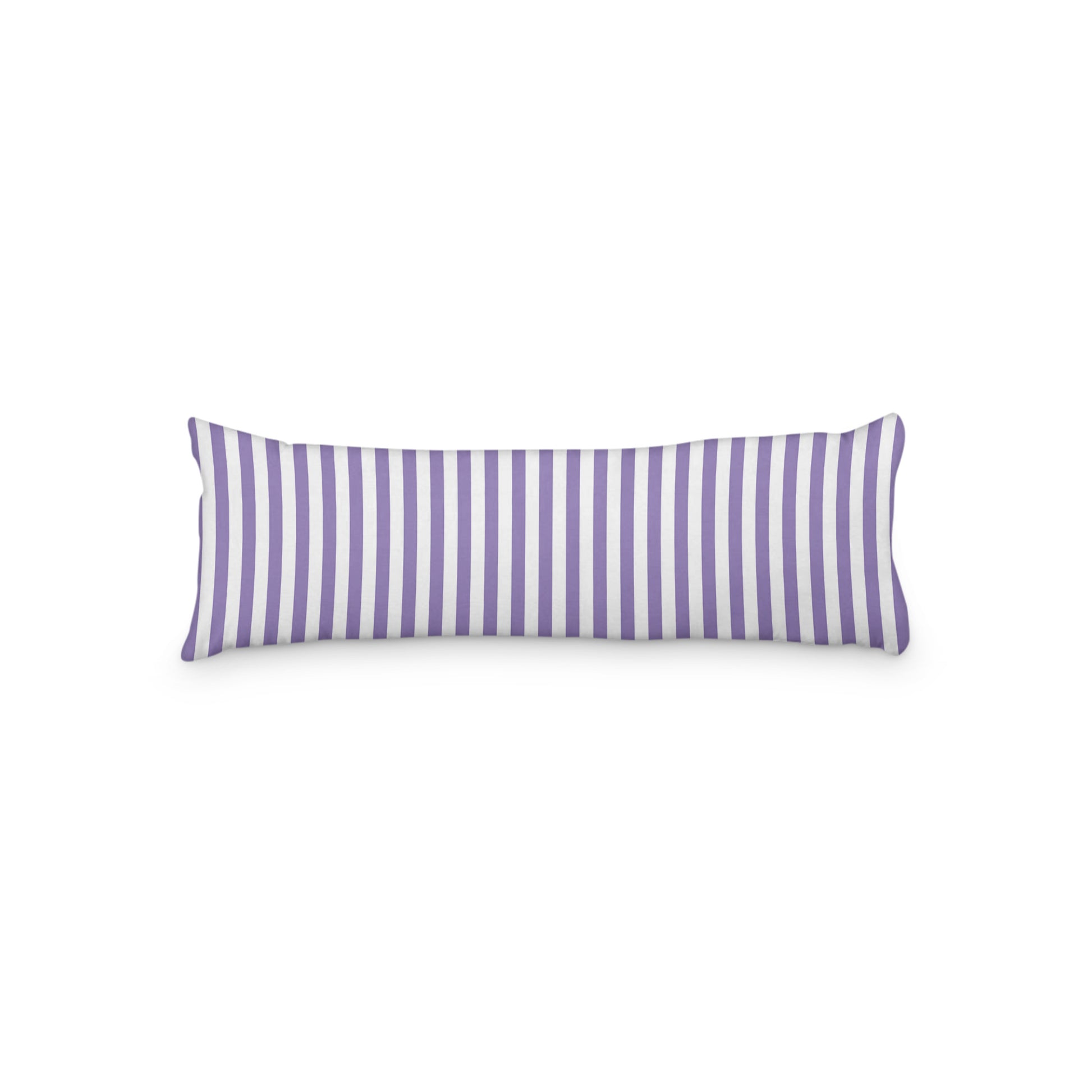 White Microfiber Body Pillow with Purple Bars, MFBP-1350-051, 20 x 54 inches