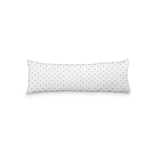 White Microfiber Body Pillow with Purple Diamonds, MFBP-1350-101,  20 x 54 inches