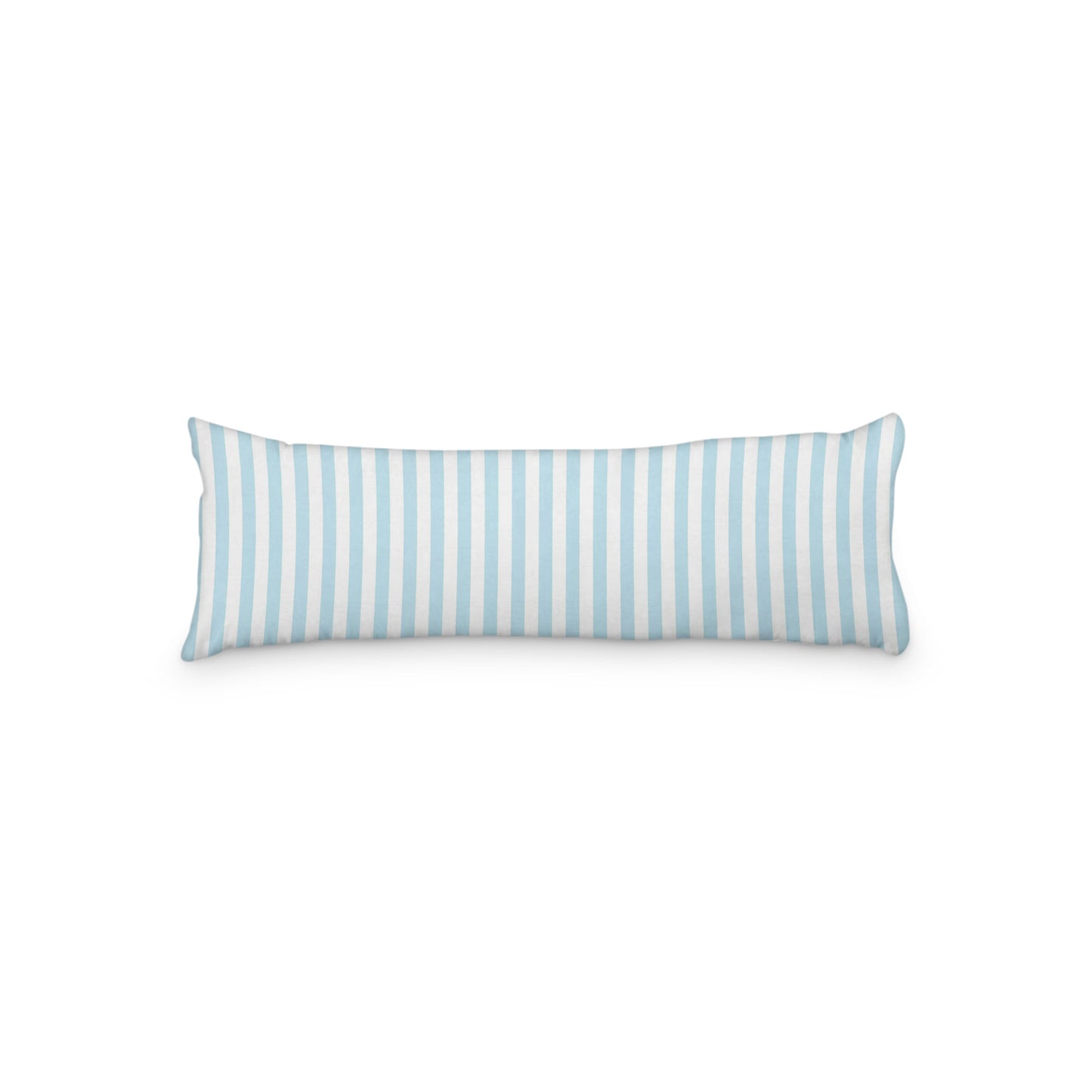White Microfiber Body Pillow with Blue Bars, MFBP-1370-051, 20 x 54 inches