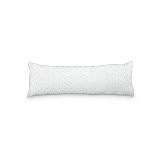 White Microfiber Body Pillow with Blue Diamonds, MFBP-1370-101,  20 x 54 inches
