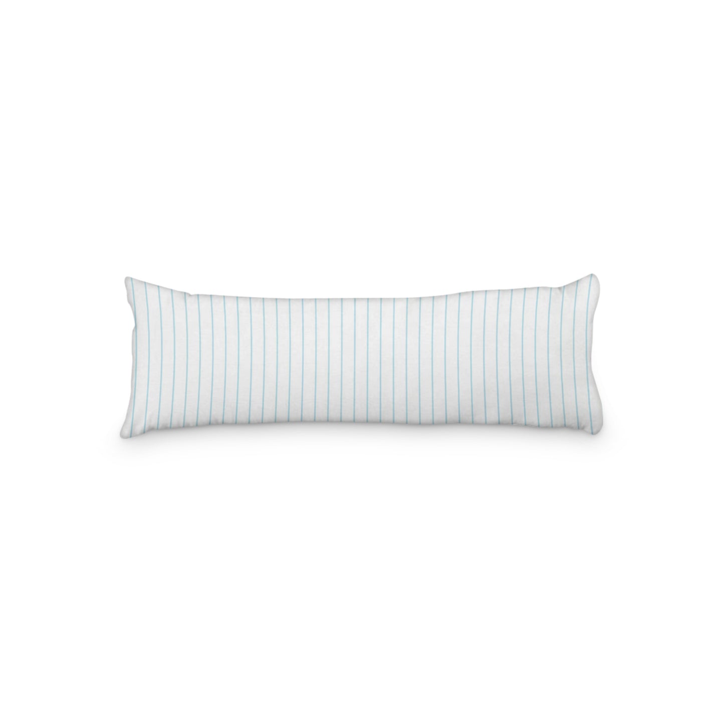 White Microfiber Body Pillow with Fine Blue Stripes, MFBP-1370-151, 20 x 54 inches