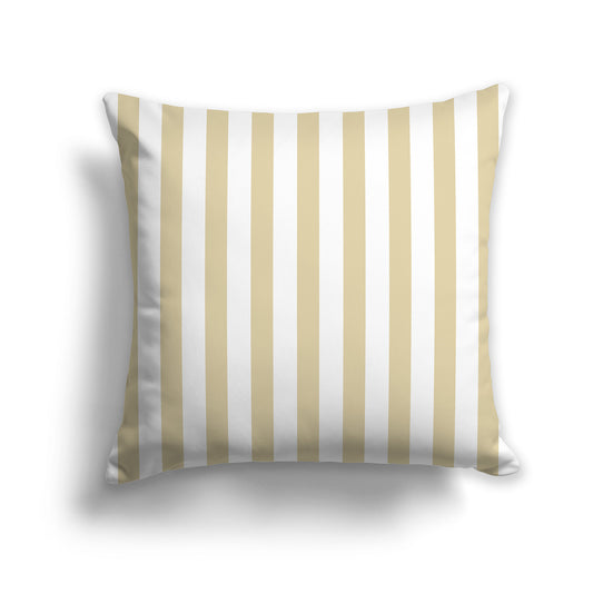 26 inch Throw Pillow with Thick Desert Sand and White Vertical Bars
