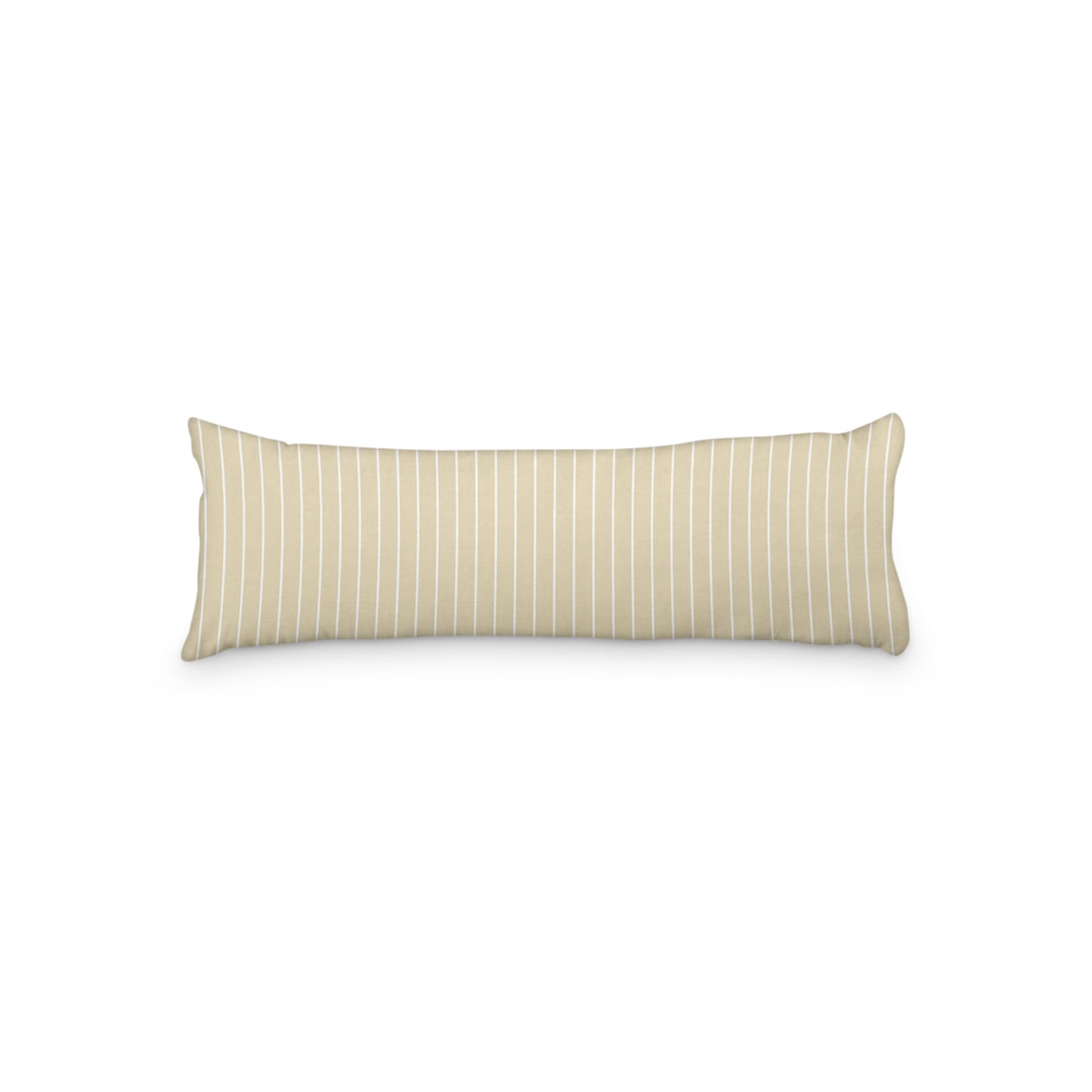 Tan Microfiber Body Pillow with Fine White Stripes, MFBP-1371-152,  20 x 54 inches