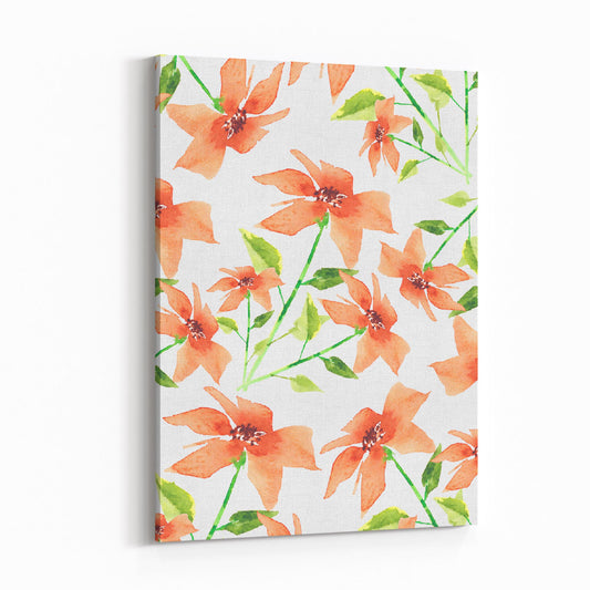 Floral Watercolor 1380 - 6"x8" Slim Canvas Fine Art Print