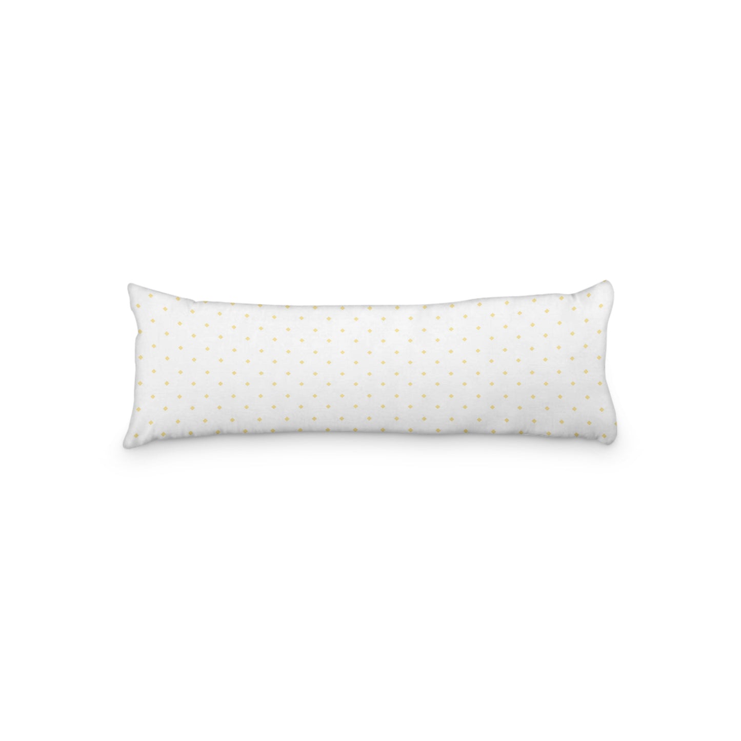 White Microfiber Body Pillow with Blue Diamonds, MFBP-1381-101,  20 x 54 inches