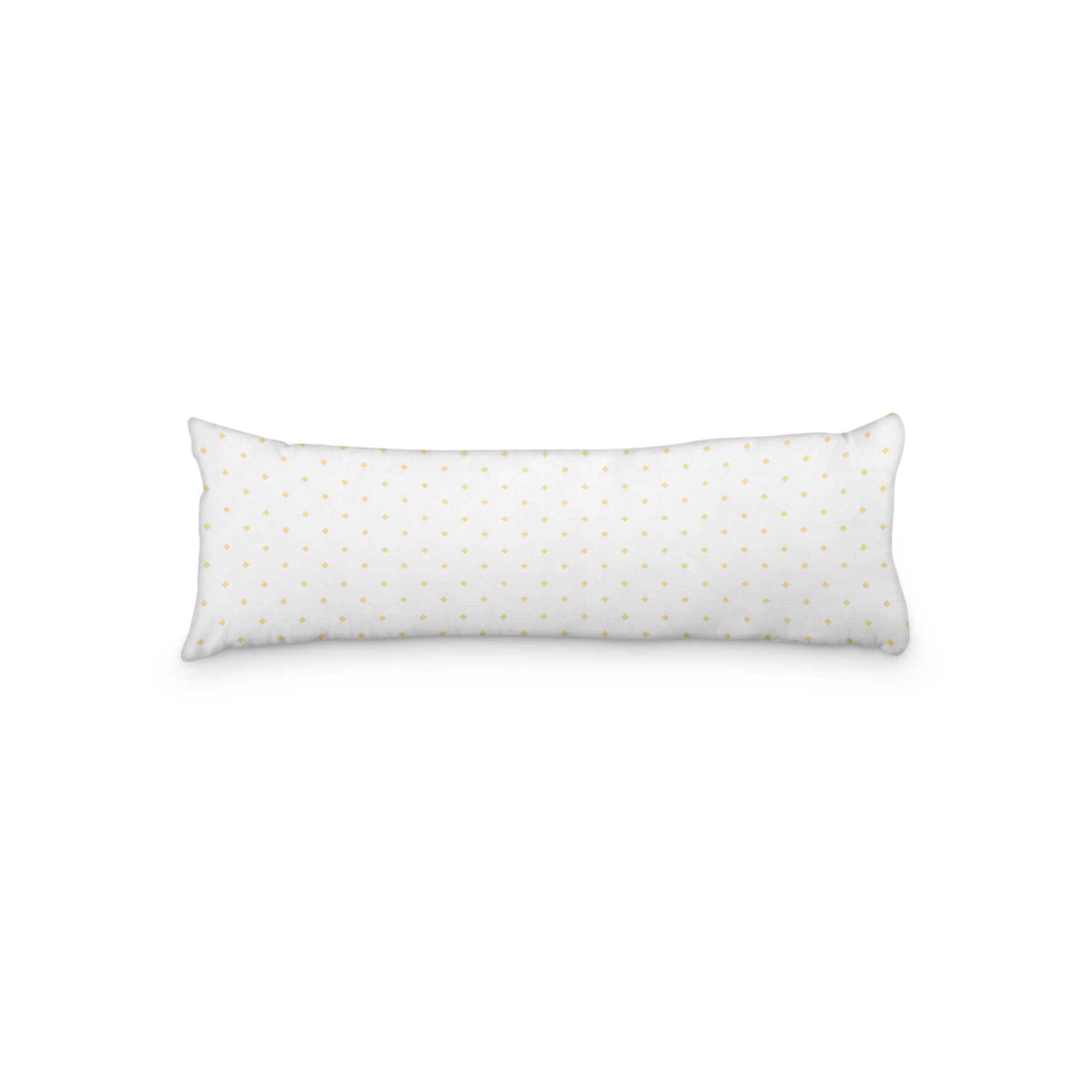 White Microfiber Body Pillow with Blue Diamonds, MFBP-1381-101,  20 x 54 inches