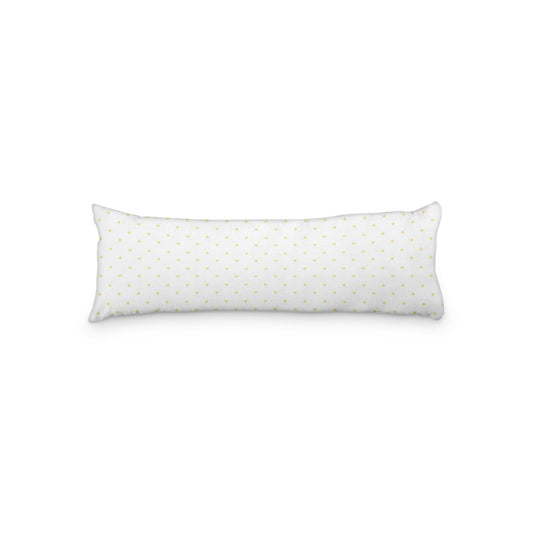 White Microfiber Body Pillow with Blue Diamonds, MFBP-1381-101,  20 x 54 inches