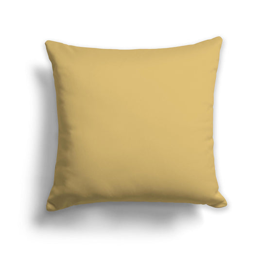 Square Throw Pillow in Solid Yellow-Gold