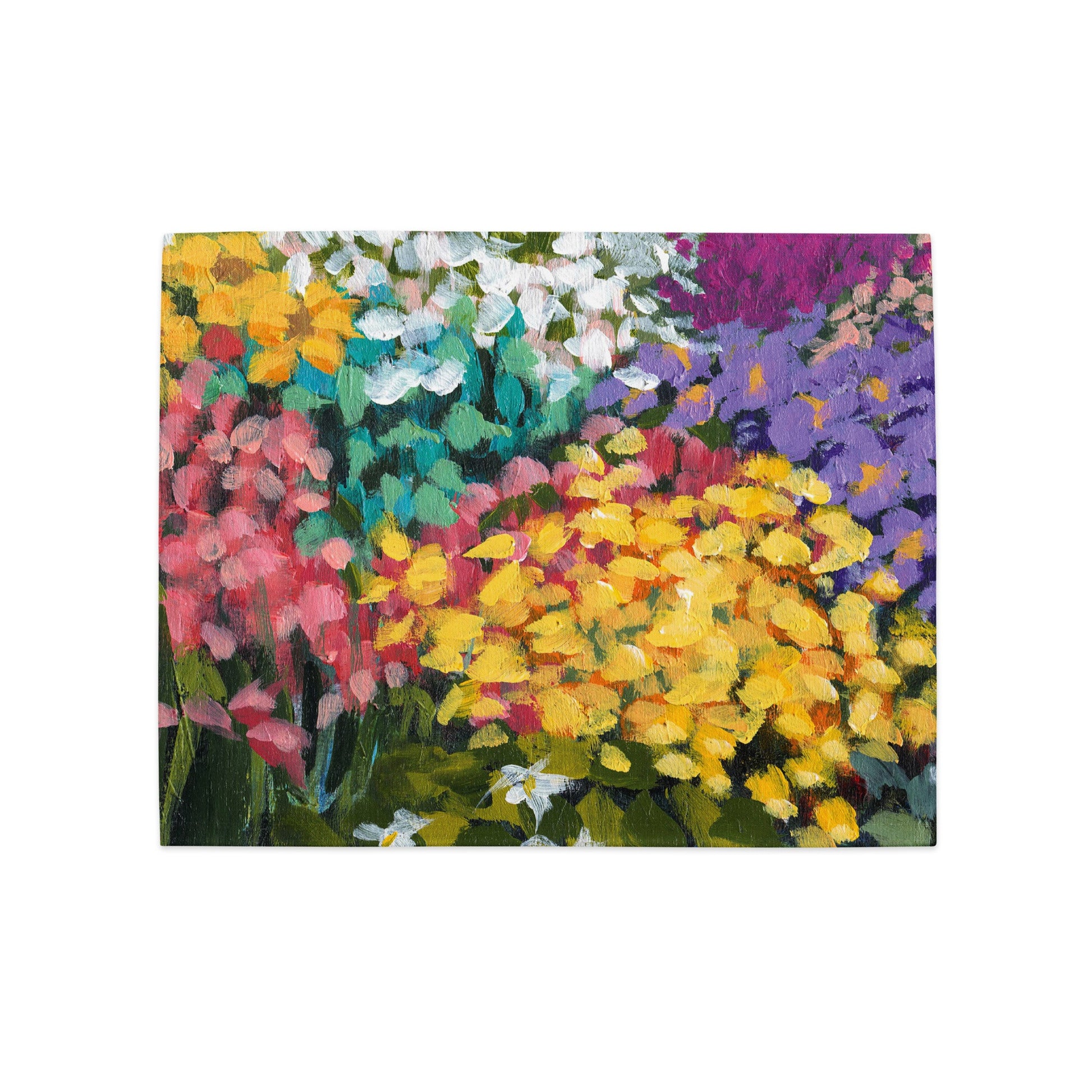 Floral Garden — Fine Art Polyester Placemats with Multicolor Floral Print — 4-Pc Set #PSFL-1381