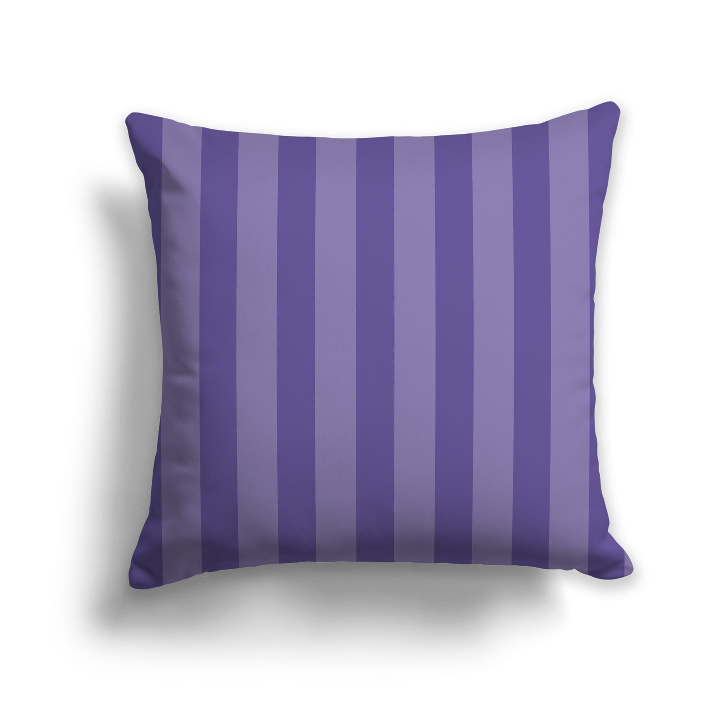 18 inch Throw Pillow with Thick Purple and Medium Purple Vertical Bars